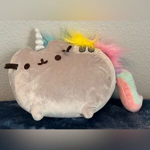 Gund Pusheen the Cat 12" Plush Unicorn Rainbow Hair Tail Sparkly Caticorn